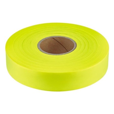 EMPIRE LEVEL Flagging Tape, 600 ft L, 1 in W, Yellow, Plastic 77-064